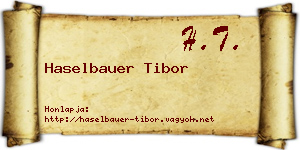 Haselbauer Tibor névjegykártya